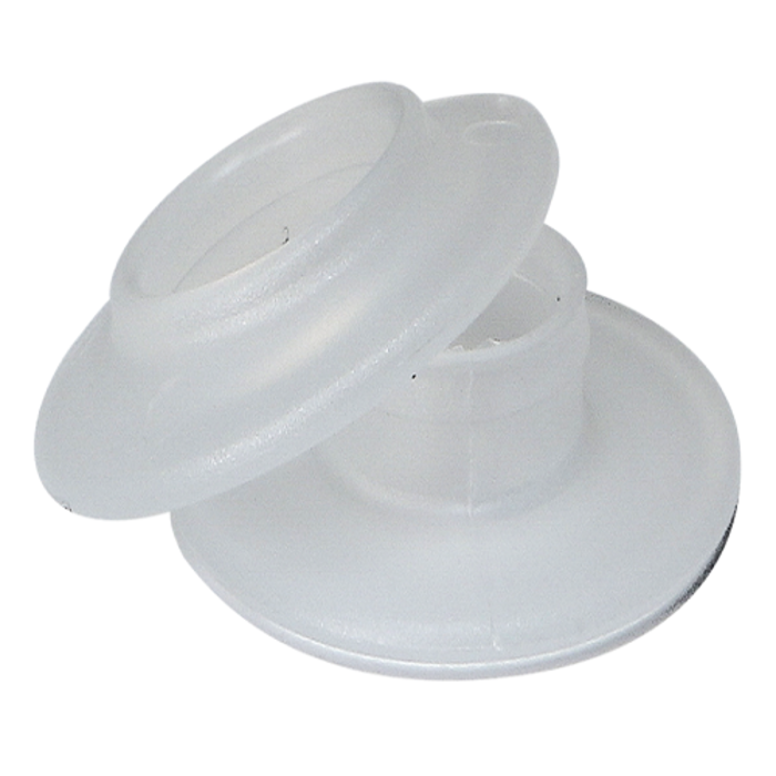 PLASTIC SAIL RING, WHITE (PER 100 PIECES)