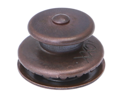 LOXX KOP, ANTIEK MESSING (PER 100 STUKS)