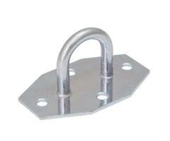 BEUGEL MET 8-HOEKIGE PLAAT, VERZINKT 30MM (PER 100 STUKS)