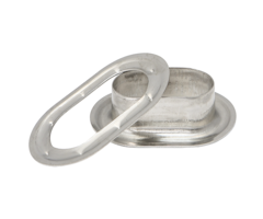 TÜLLE OVAL, KUPFER VERNICKELT 22,5 X 13,5 MM (100 STÜCK)