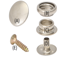 DRUCKKNOPF, TEIL D  (100 STÜCK)