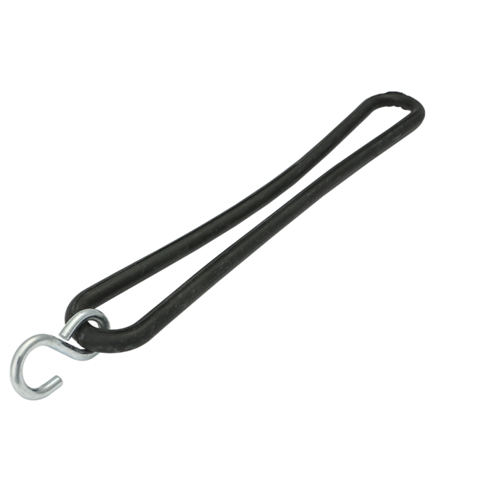 CARROSSERIE RUBBERS MET S-HAKEN 200 MM (PER 100 STUKS)