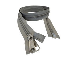 KROKO SPIRAL ZIPPER, GREY 500 CM