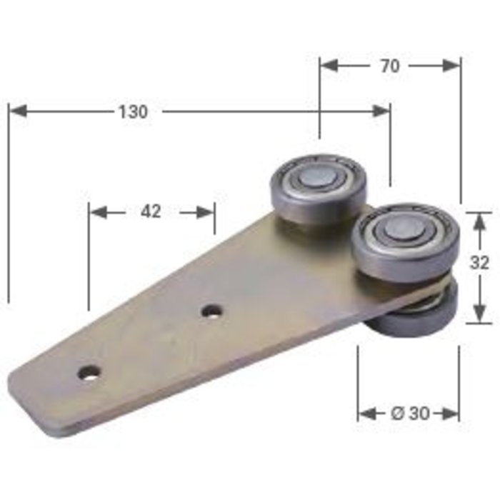 DUBBELE LÄUFER- STAAL, SCHIENE NR. 350