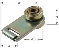 ENKELE RUNNER VOOR 20 MM BAND- STAAL, RAIL NR. 100