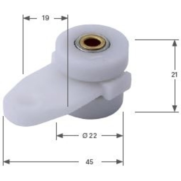 ENKELE RUNNER- KUNSTSTOF, SCHIENE NR. 100