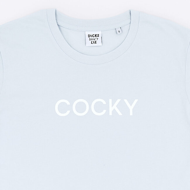 Dicks Don't Lie T-shirt Cocky lichtblauw