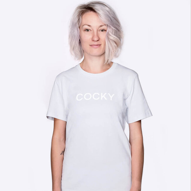 Dicks Don't Lie T-shirt Cocky lichtblauw