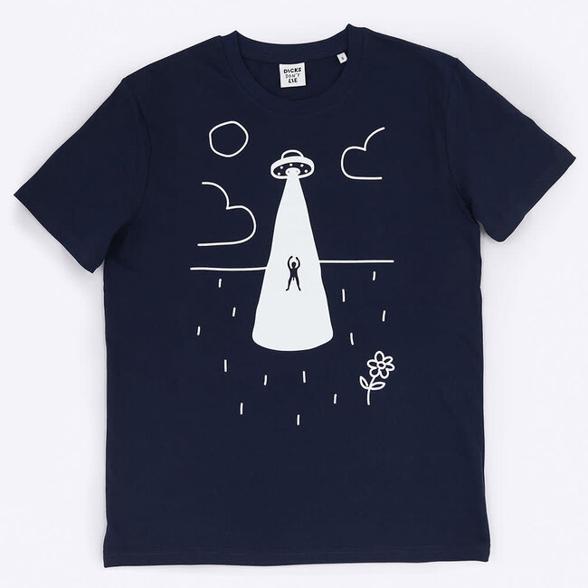Dicks Don't Lie T-shirt Abduction donkerblauw