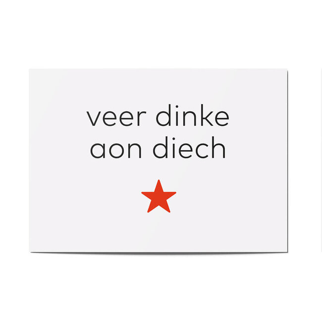 Maastricht Store Wenskaart 'Veer dinke aon diech'