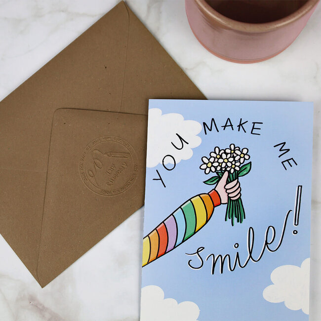 Afroditi's Art Wenskaart You make me smile