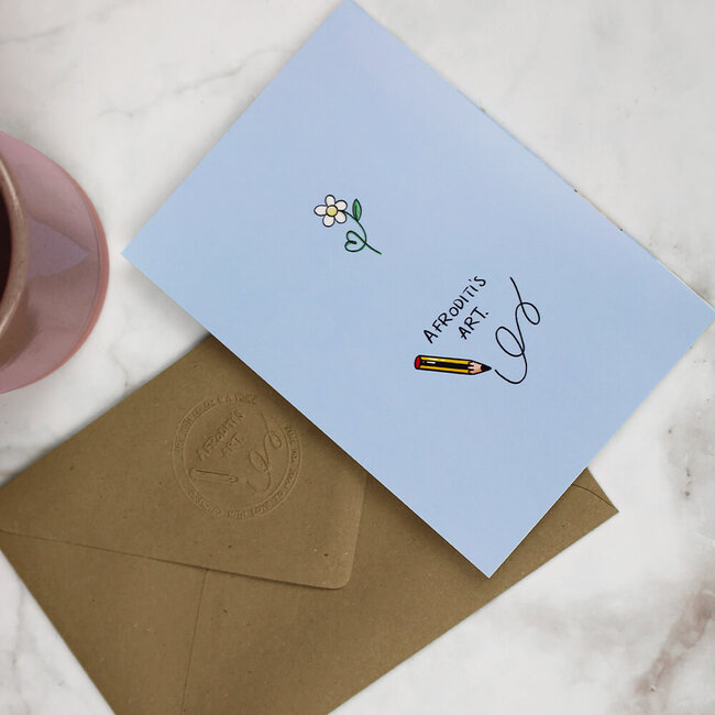 Afroditi's Art Wenskaart You make me smile