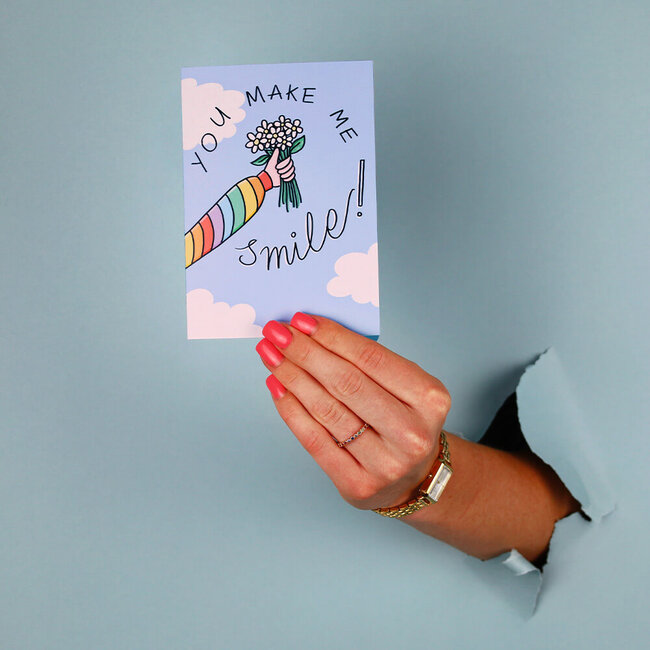 Afroditi's Art Wenskaart You make me smile