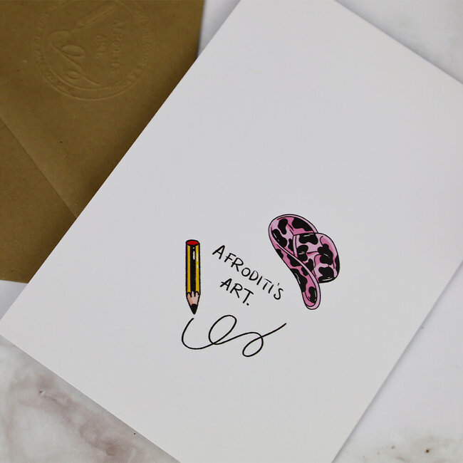 Afroditi's Art Wenskaart Yeehaw