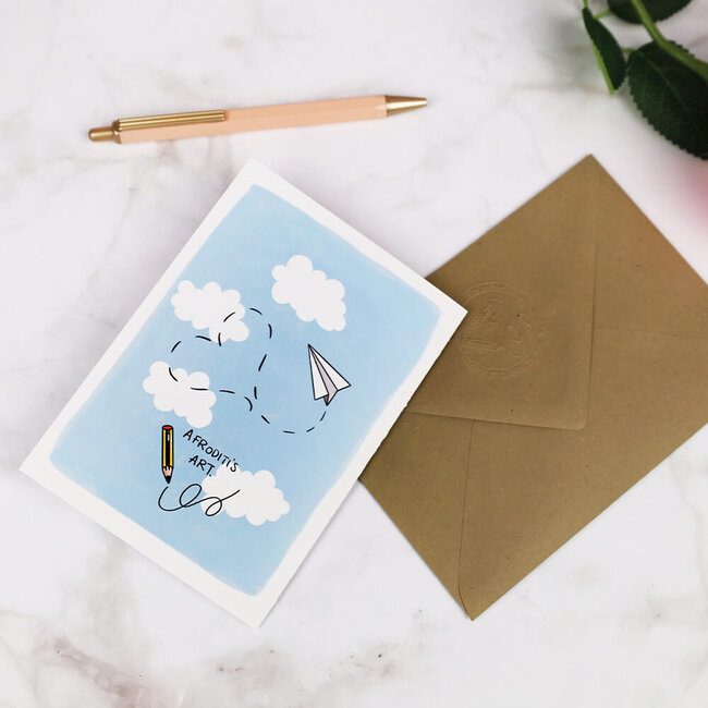 Afroditi's Art Wenskaart Here's a hug