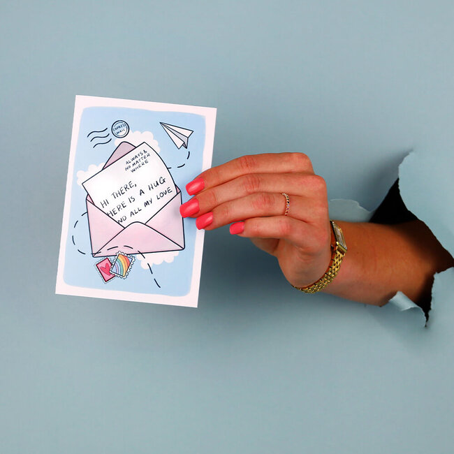 Afroditi's Art Wenskaart Here's a hug