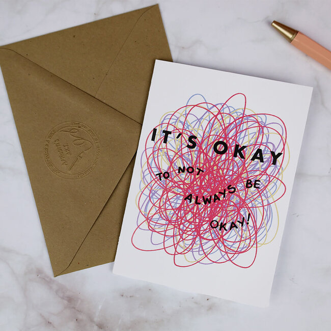 Afroditi's Art Wenskaart It's okay