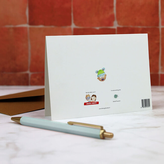 Limburgs Kwartet Wenskaart 'Perficia mèt 't meidske!'