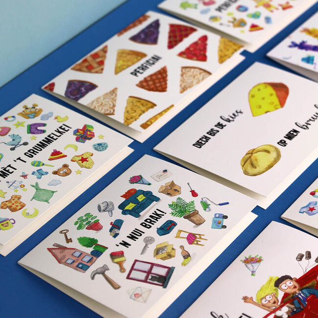 Limburgs Kwartet Wenskaart 'Meh mie lepke'