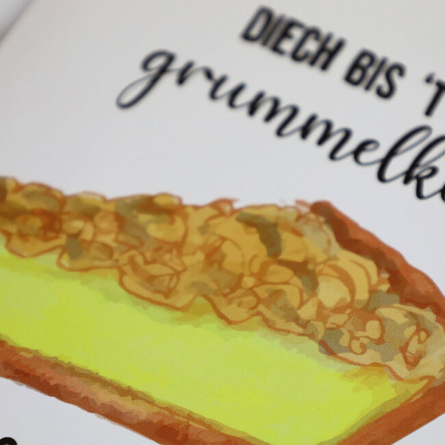 Limburgs Kwartet Wenskaart 'Diech bis 't grummelke op miene pudding'