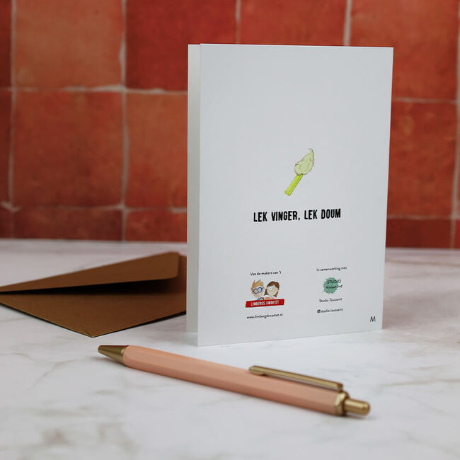 Limburgs Kwartet Wenskaart 'Diech bis 't zoervleis op mien tuut friete'