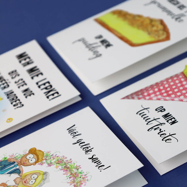 Limburgs Kwartet Wenskaart 'Köppelke väöl gelök same"