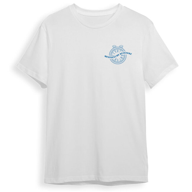 Pierre Maastricht T-shirt 'Mestreechs Keteerke' wit