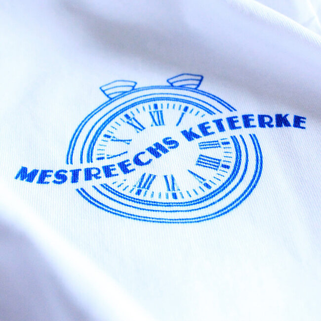Pierre Maastricht T-shirt 'Mestreechs Keteerke' wit
