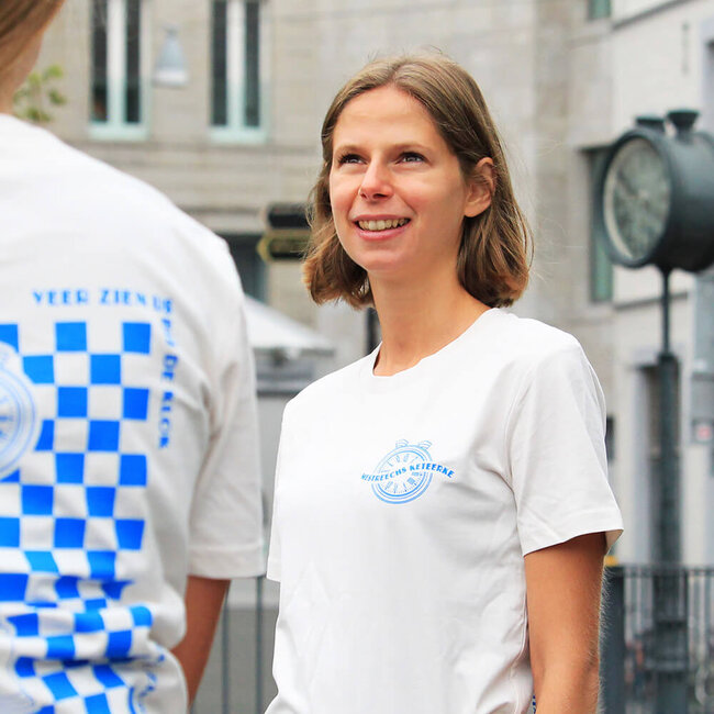 Pierre Maastricht T-shirt 'Mestreechs Keteerke' wit