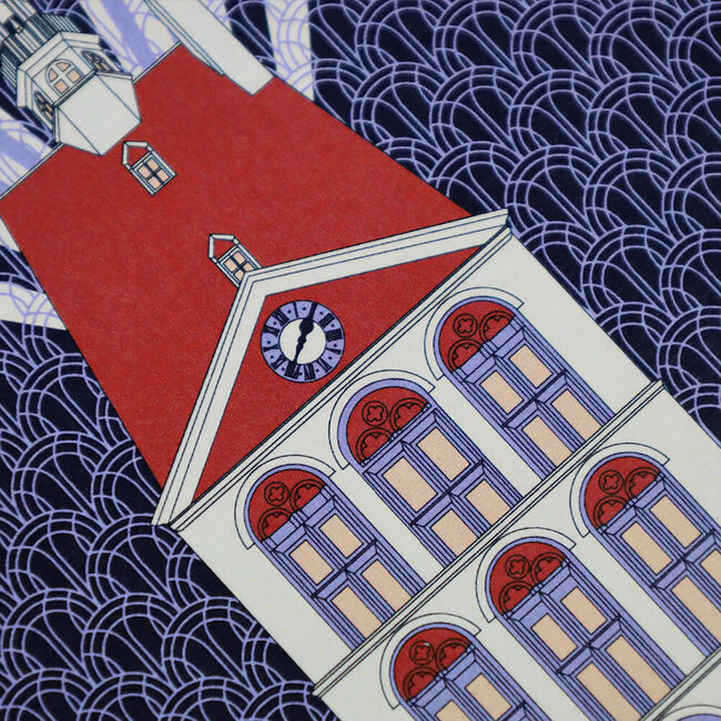 Daniel Heynen Ansichtkaart Dinghuis art illustratie