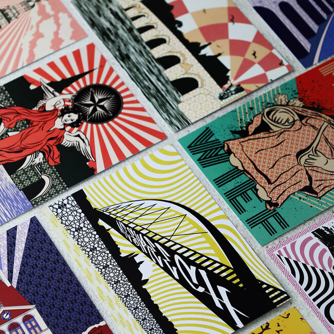 Daniel Heynen Ansichtkaart Helpoort art illustratie