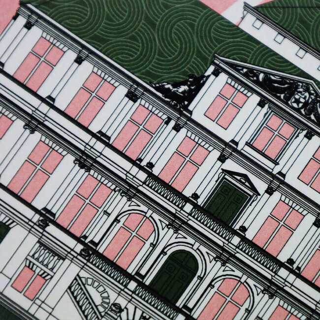 Daniel Heynen Ansichtkaart Stadhuis art illustratie