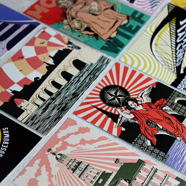 Daniel Heynen Ansichtkaart Stadhuis art illustratie