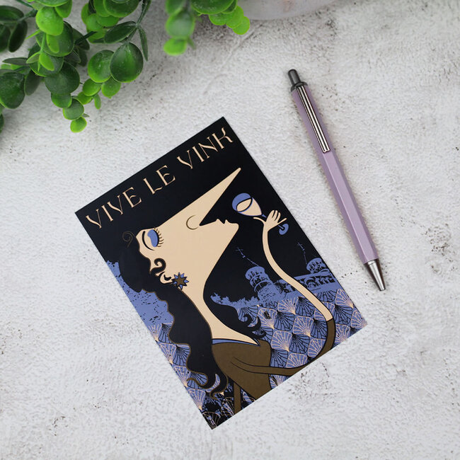 Daniel Heynen Ansichtkaart Vive le Vink art illustratie