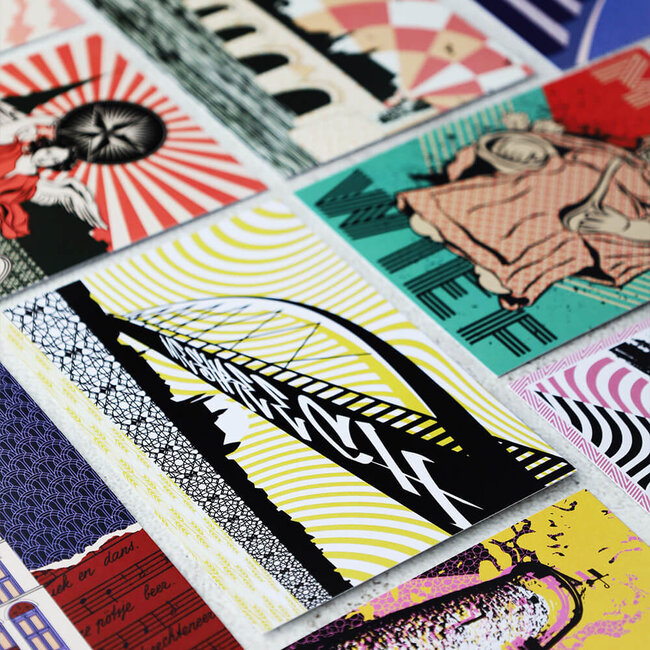 Daniel Heynen Ansichtkaart Vive le Vink art illustratie