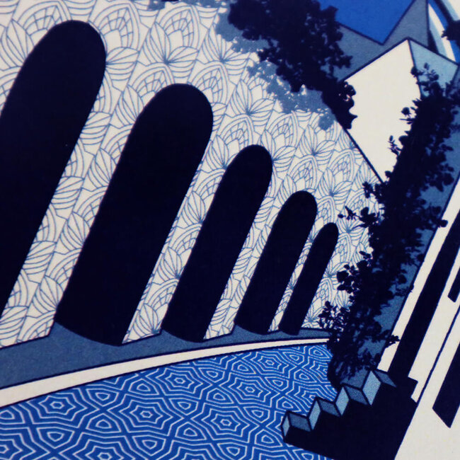 Daniel Heynen Ansichtkaart Lang Grachtje art illustratie