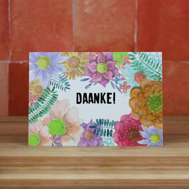 Limburgs Kwartet Wenskaart 'Daanke'