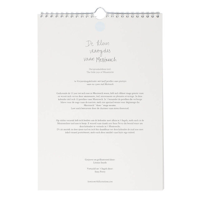 Léonie Smith Verjaardagskalender 'De klein vräögdes vaan Mestreech'