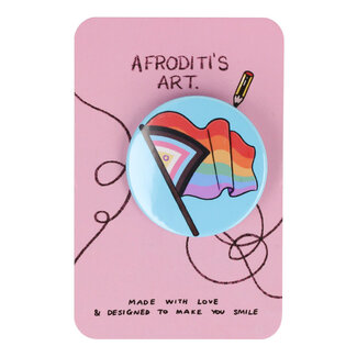 Afroditi's Art Button Pride flag