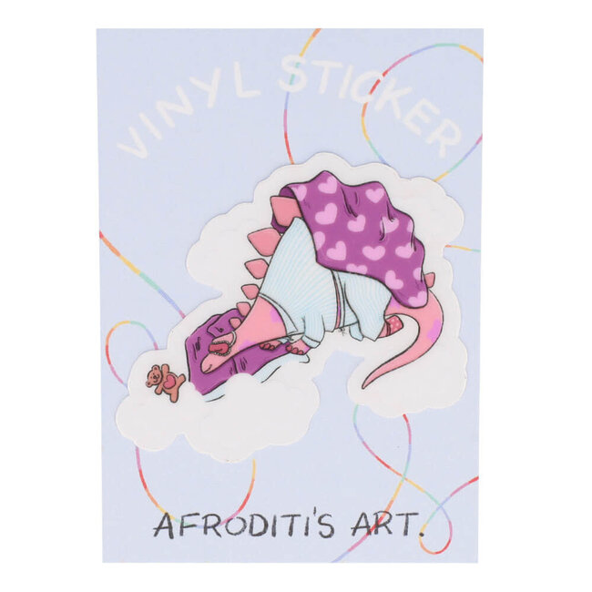 Afroditi's Art Sticker Sleeping dino