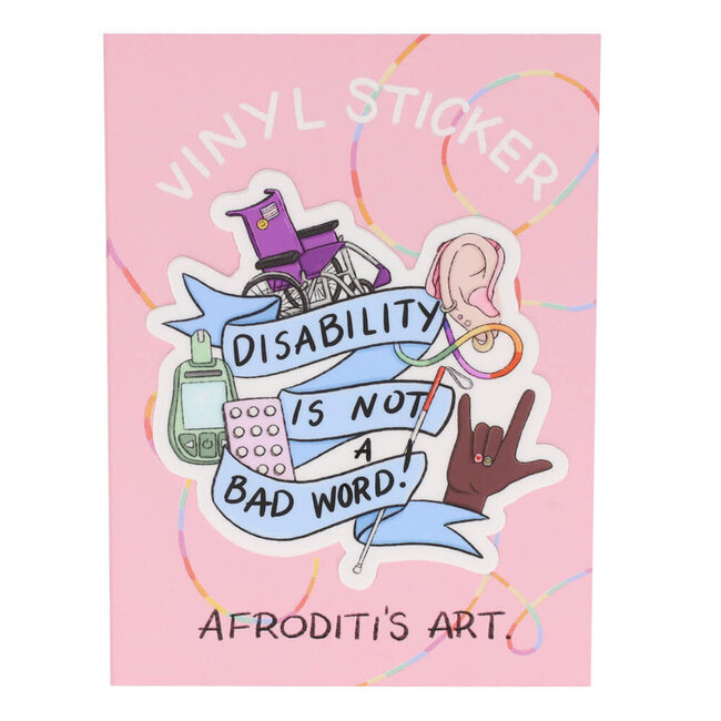 Afroditi's Art Sticker Not all disabilities are visible