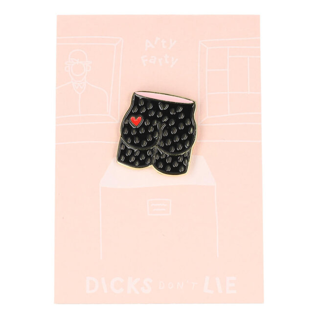 Dicks Don't Lie Pin Arty Farty - zwart