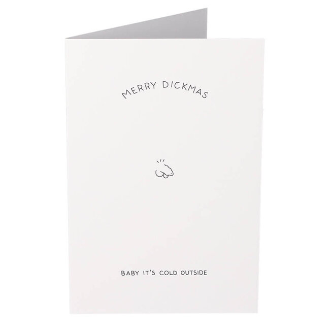 Dicks Don't Lie Kerstkaart Dickmas Baby it's cold outside