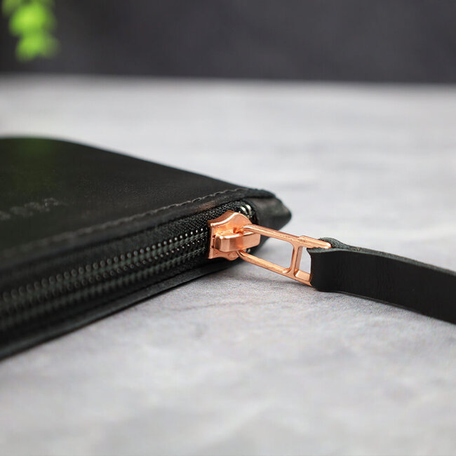 Milan Palma Portemonnee leer dialect 'Bäörs' zwart