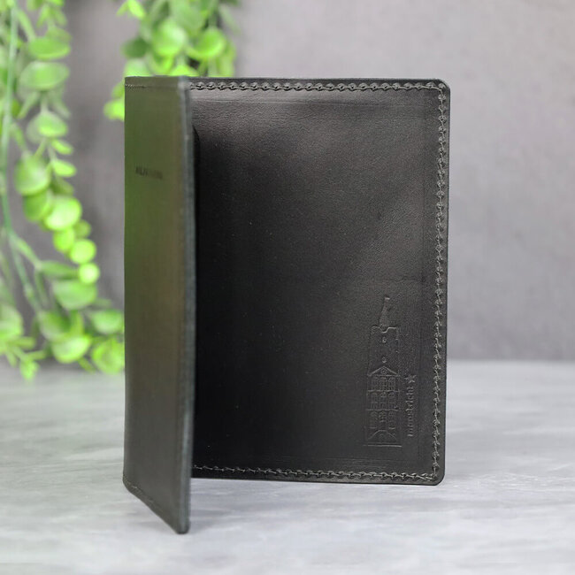 Milan Palma Paspoorthoesje leer Dinghuis Maastricht zwart