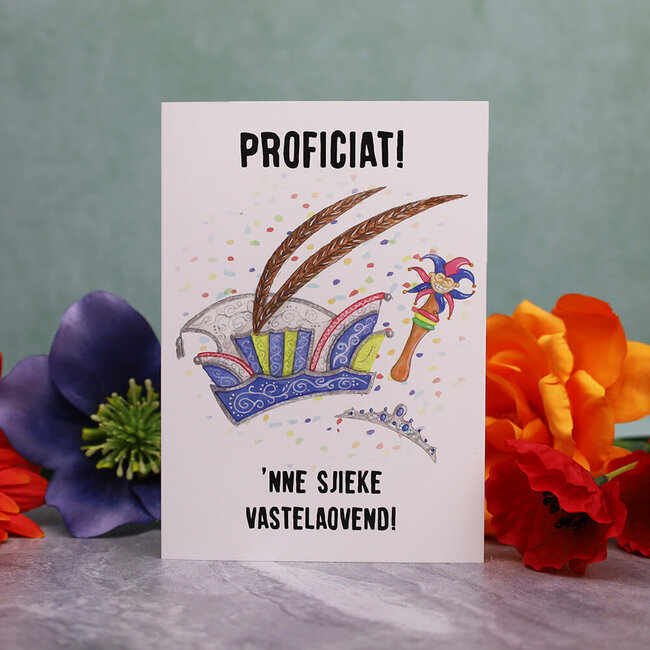 Limburgs Kwartet Wenskaart 'Proficiat ‘nne sjieke vastelaovend!'