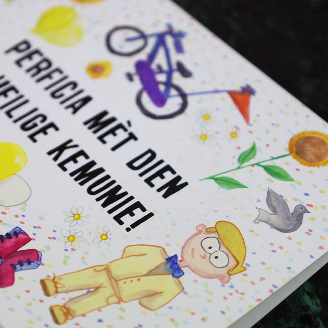 Limburgs Kwartet Wenskaart '1e heilige kemunie'