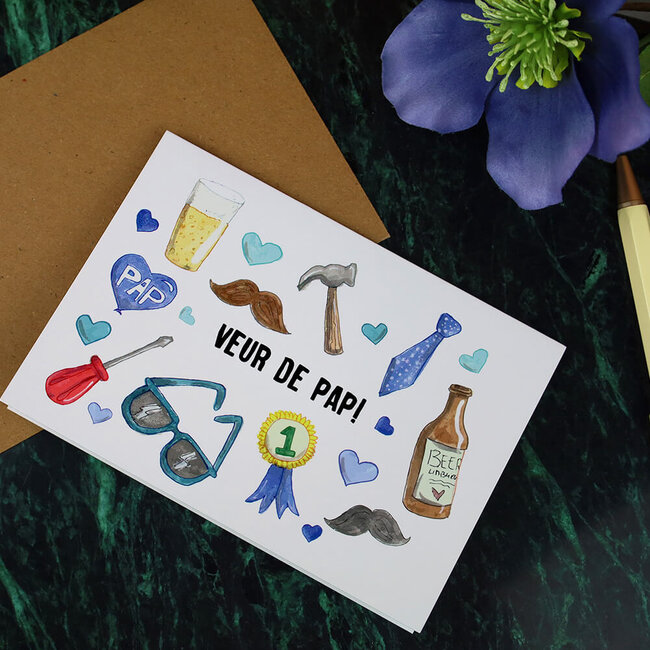 Limburgs Kwartet Wenskaart 'Veur de pap'