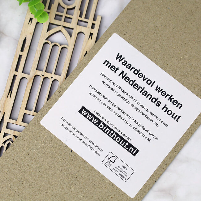 Binthout Silhouet stadstoren Sint Janskerk Maastricht - 40 cm