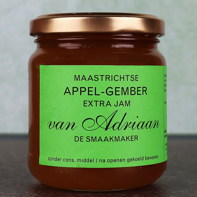 Adriaan de Smaakmaker Maastrichtse Appel-Gember jam - 225 g